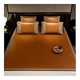 Cooling Textile Rattan Mat, Foldable Rattan Summer Sleeping Mat, Summer Ice Silk Mat, Cool Sleeping Mattress, Cooling Thin Mattress Pad(47.2 * 76.8in)