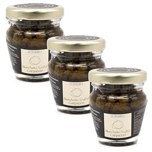 3er Pack Lussiero Bianchetto Trüffel Carpaccio Weisse Tartufo Trüffelscheiben Tuber Borchii 45g