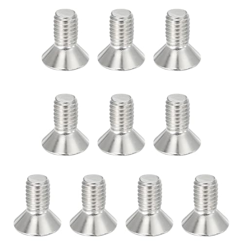 PATIKIL 3/8-16 x 3/4 Flat Head Socket Cap Screws, 10 Pack Flat Countersunk Bolts Hex Socket Drive Machine Screws 304 Stainless Steel 18-8 Full Thread Grade 6.8