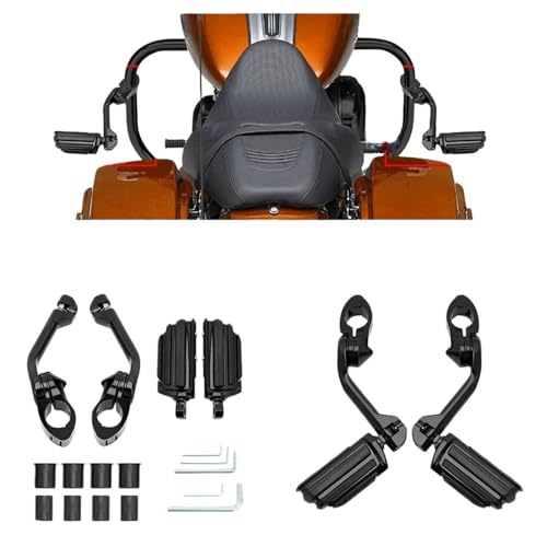 Cale-pieds de 32 mm pour moto Touring protection moteur noire chrome accessoires