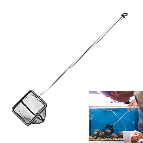 Pequeña Red de Pesca,Red de Pesca para Acuario,Red Telescópica para Acuario,Peces de Acuario Red,Redes para Acuarios,Red con Mango Extensible para Acuario Betta,Red de Pesca con Mango Telescópico