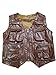 ComfyCamper Kids Jurassic Dinosaur Wrangler Costume - Brown Leather Vest World Park Utility Zookeeper Boys, 4-6 Years, True Brown
