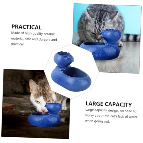 Fuente para beber de cerámica para gatos BESPORTBLE miniatura 2