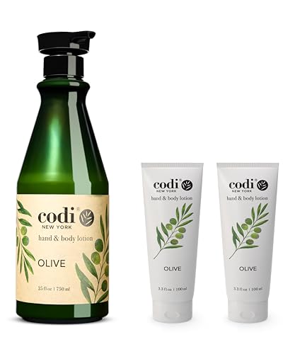 Codi N Codi Olive Hand and Body Lotion 25 fl. oz. / 750ml (1 Bottle + 2 Tubes)