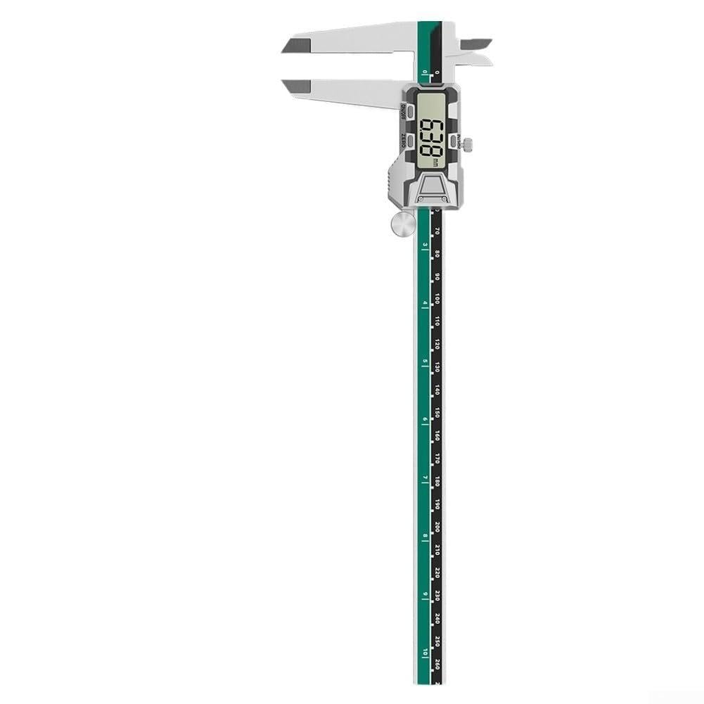 Elektronischer Messschieber, 15,2 cm, Edelstahl-Körper, genaue Tiefenmessung, automatische Abschaltfunktion für Haushaltsprojekte (300 mm)
