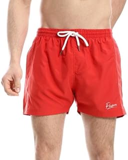 شورت سباحة سادة بأستك عند الخصر وجيوب مائلة للرجال من بافون