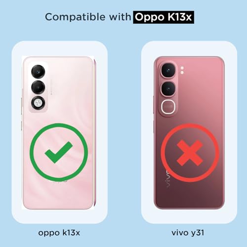 Image of Amazon Basics Back Cover for Oppo K13x 5G / Realme C71 / C75 5G / P3x 5G Mag-Safe Shockproof PC + TPU Protective Case Magnetic Support Bumper Case (Transparent Mag-Safe)