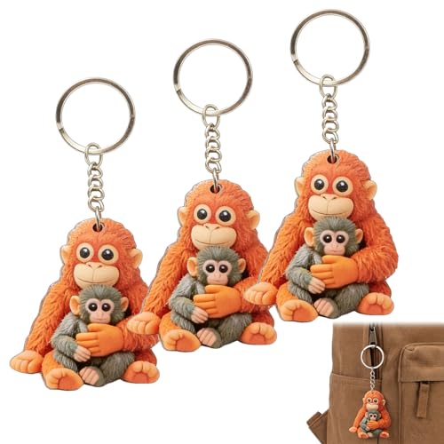 Chaveiro Protect Punch The Monkey, chaveiro de acrílico de macaco fofo, mochila, porta-chaves, presente