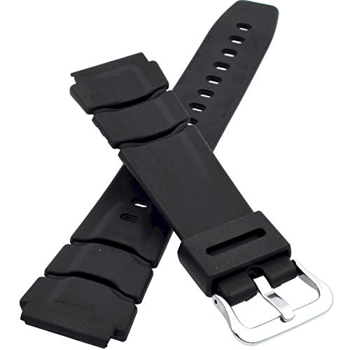 Bracelet Casio résine noir 20mm flexible et ultra résistant pour ALT-6000