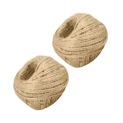HOMSFOU 2 Di Spago Di Iuta Naturale Per Artigianato Spago Rustico Per Confezionare Pacchi Spago Di Iuta Fatto A Mano Spesso 2 Mm