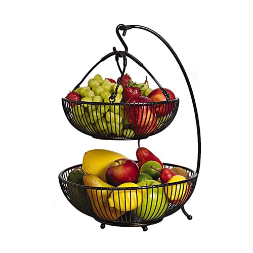 Fruteira De Mesa Com 2 Cestos Removíveis