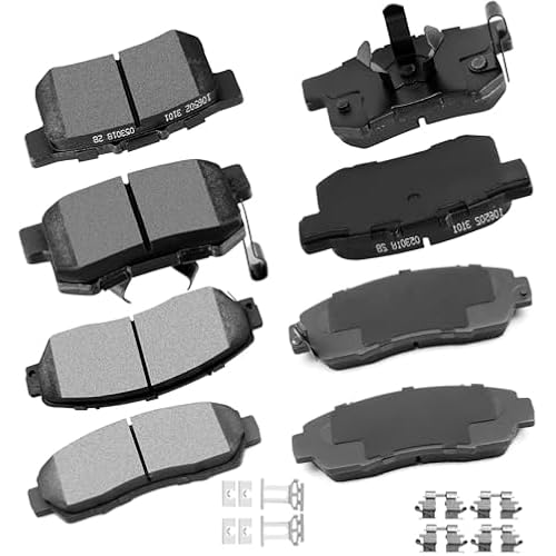 cciyu D1089 D1086 Front & Rear Professional Ceramic Brake Pads Set