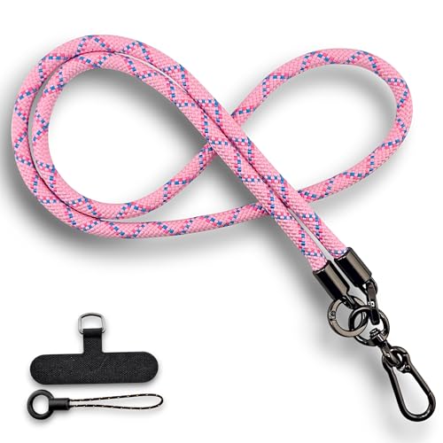 Correa de cuello para teléfonos móviles rosa talla única con soporte para tarjetas de identidad