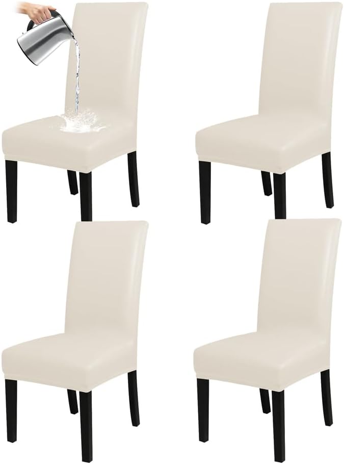 Forro para Sillas De Comedor Parsons Chair Slipcover Chair Covers for Dining Chairs Fundas para Sillas Dining Chair Seat Covers,Orange,2 Pack