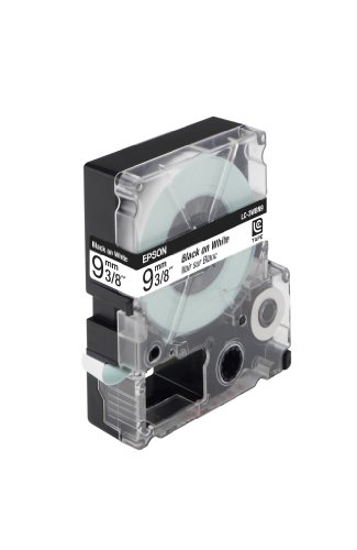 Epson Nastro per Etichettatrice LC, 9 mm, Nero sopra Bianco