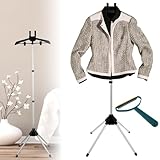 Bequemes Zusammenklappen: Die einzigartige Faltstruktur dieses Kleiderbügel für Dampfglätter ermöglicht ein schnelles Zusammenklappen des Kleiderbügels nach Gebrauch, spart Platz und ist besonders für kleine Familien oder Menschen geeignet, die häufig reisen gewährleisten den gesamten Bügelvorgang sicher und zuverlässig