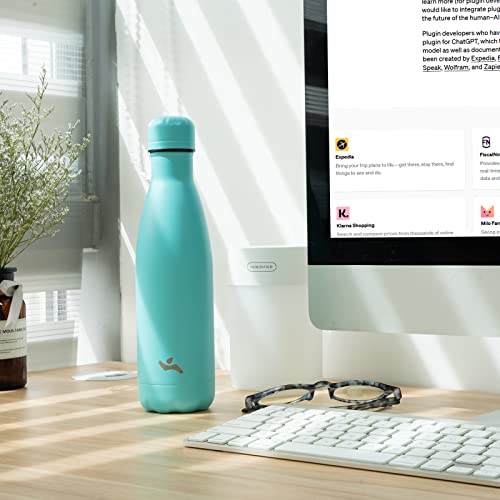 Image of Konokyo Insulated Water Bottles,25 oz Double Wall Stainless Steel Vacumm Metal Flask for Sports Travel,Turquoise