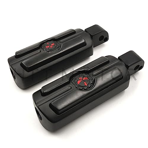 HTTMT - Compatible with H-D Motorcycle Touring Black HTTMT Skull Male Foot Peg Mount Pair Skull Foot Pegs Rest [P/N: MT216-051-MBK-XIN] by HTTMT - Used condition - Image 2