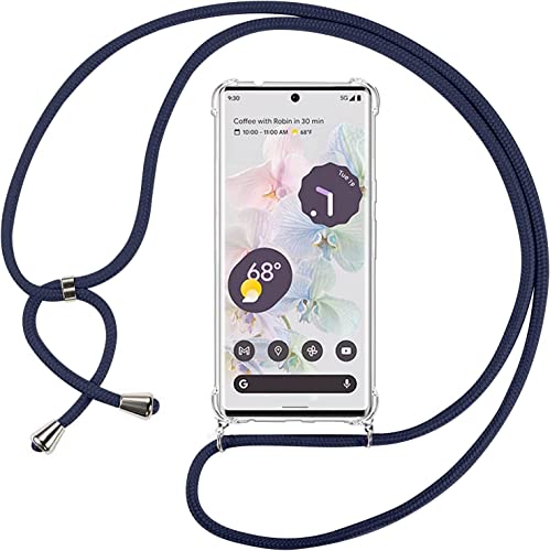 Necklace Case for Google Pixel 6 Pro -Cover with Neck Strap Clear TPU Phone Chain Case Crossbody Necklace with Cord Transparent Silicone Case with Adjustable Lanyard Case with Strap Cord,Unicorno - Image 3