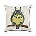 MU-PPX Funda de cojín de Dibujos Animados Lovely Totoro Throw Pillow Case para sofá Coche Funda de cojín de Lino de algodón, 13, 450mm * 450mm