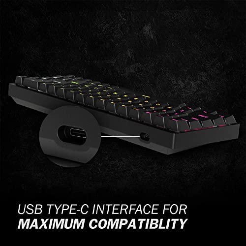 Durgod Hades 68 Rgb Mechanical Gaming Keyboard | 65% Layout | Usb C Wired | Doubleshot Pbt Keycaps | Cherry Profile | Nkro Rollover | Windows & Mac | Aluminium Chassis| Gateron Brown, Black #TOP3