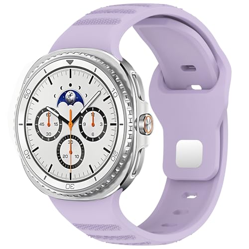 Eiavike Silicone Sport Band For Samsung Galaxy Watch 8 40mm 44mm/Galaxy Watch 8 Classic 46mm, Adjustable Replacement Soft Waterproof Strap for Men Women (Lavender) - image 1