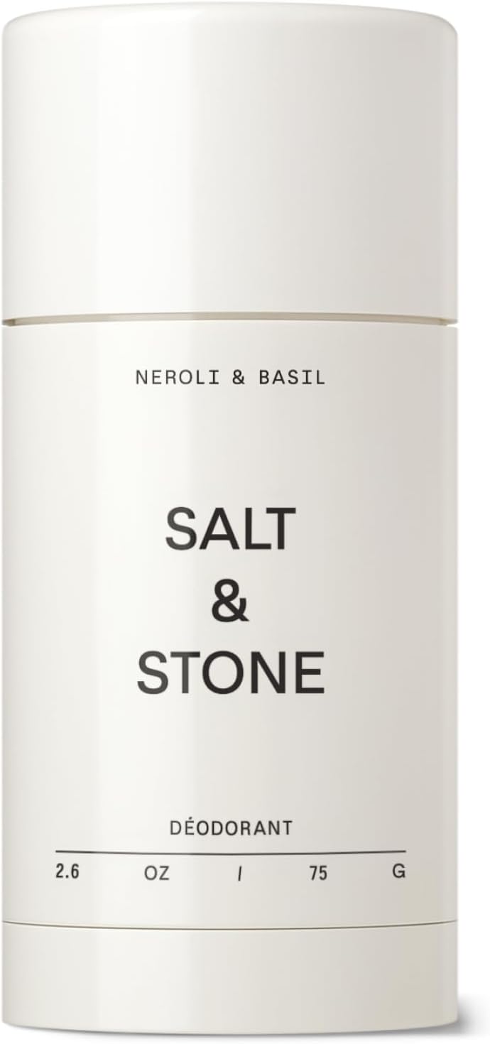 Salt & Stone Aluminum Free Deodorant | Extra Strength 48 Hour Protection for Women & Men | Made with Seaweed Extracts, Niacinamide & Prebiotics | Neroli & Basil