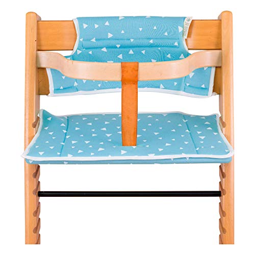 Image of JYOKO Kids Cushion Compatible with Stokke Tripp Trapp high Chair Made Cotton 100% +Foam+3D Air Confort (Blue Sparkles)
