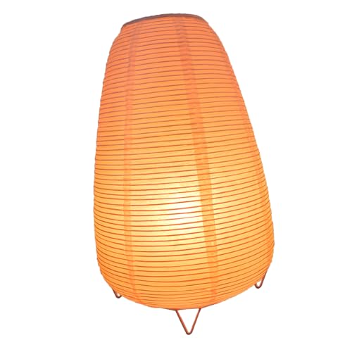 SHINEOFI Lámpara de Mesa Farolillo de Papel Suave Luz Nocturna para Dormitorio Lectura y Habitación Infantil Compacta y Elegante