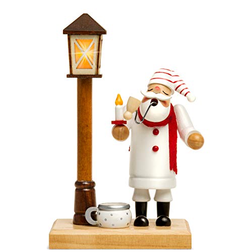 Sikora RM-A-Laterne Holz Räuchermännchen mit batteriebetriebener...