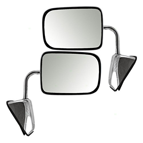 Driver and Passenger Manual Side View Chrome Mirrors Replacement for Dodge Pickup Truck SUV 55074999 55074998 AutoAndArt Driver and Passenger Manual Side View Chrome Mirrors Replacement for Dodge Pickup Truck SUV 55074999 55074998 AutoAndArt