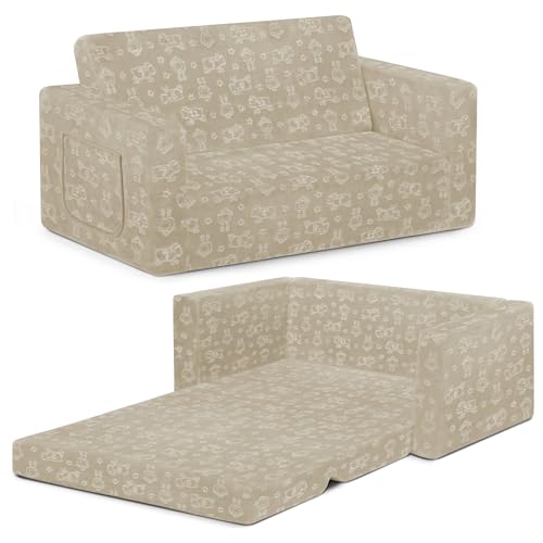 Serta Perfect Sleeper 2-in-1 Convertible Sofa Lounger, Cream