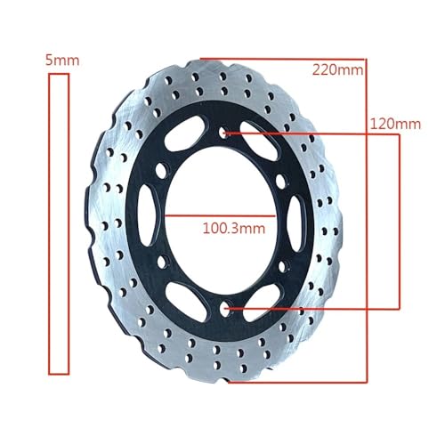 Disque de frein arrière 220 mm de haute précision pour EX400