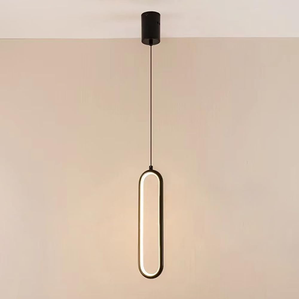 Lustre moderne en métal noir de 40 cm pour une décoration intérieure chic