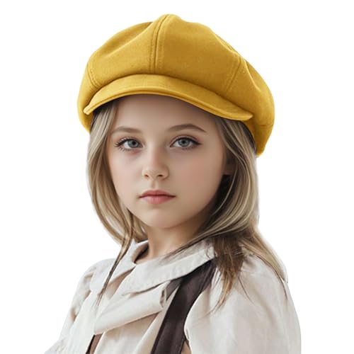 Jastore Kids Boys Girls Newsboy Caps Wool Flat Beret Cabbie Hat for Toddler