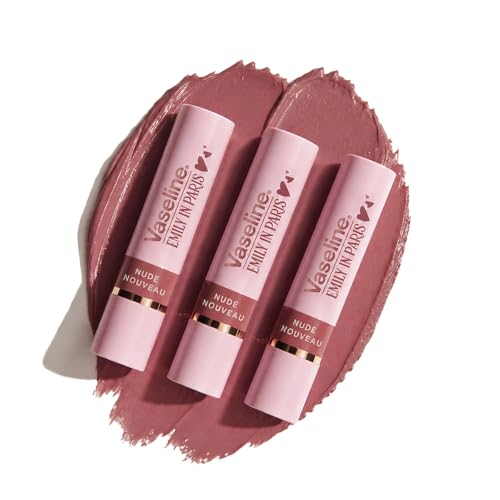 Image of Vaseline Nude Nouveau Emily in Paris Limited Edition Nude Tinted Lip Balm Stick 3g (Pack of 3)