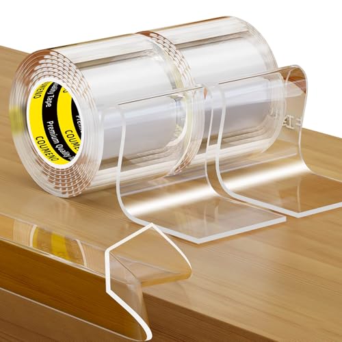 Image of Clear Edge Protector & Corner Guards,2Pack 2in(W x 6.6FT(L),Baby Proof Corner Protectors for Furniture, Table Bumper for Baby Safety, Sharp Edge Protector for Drawers, Tables, Cabinets