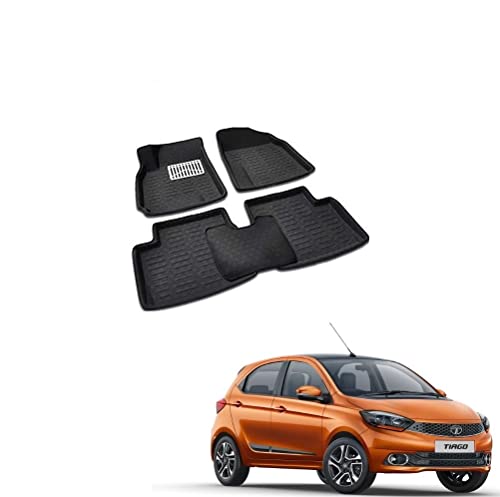 Auto Addict 3D Mats CAR Black Color for Tata Tiago/TIGOR