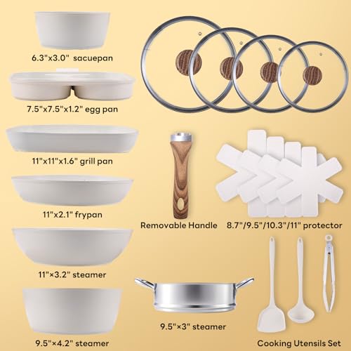 18% Off Sweetcrispy 17-Piece Nonstick Cookware Set - Image 2