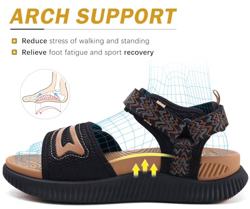 Image of KuaiLu Womens Orthopedic Recovery Walking Arch Support Sandals Cushion Foam