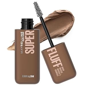 Maybelline Superfluff Volumizing Brow Mousse, All Day Tinted Brow Gel For Soft Full Brows, Soft Brown, 1 Count