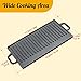 OVERMONT Pre-Seasoned Cast Iron Reversible Griddle Grill Pan with Handles for Gas Stovetop Open Fire Oven, 51.2 * 23.5CM (20x9.2) - One Tray, Scrapers Included