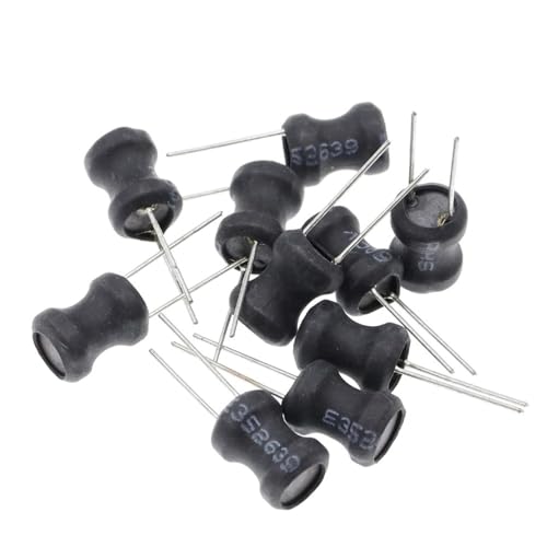 10Pcs DIP Power Inductor 8 * 10mm 2.2UH 4.7UH 10uH 22uH 100uH 150uh 220uH 330uH 470uH 1MH 2.2MH 4.7MH 10MH Inductance 8X10mm 2Pins(4.7UH)