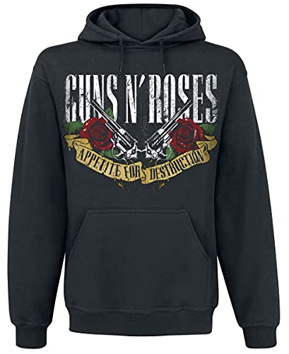 Guns N' Roses Appetite for Destruction - Banner Uomo Felpa con Cappuccio Nero S