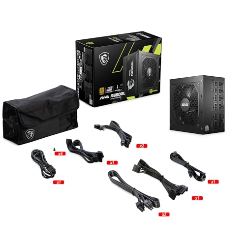 Image of MSI MAG A650GL, Fully Modular Compact Gaming 650W Power Supply, 80+ Gold, ATX PSU, 10 Year Warranty