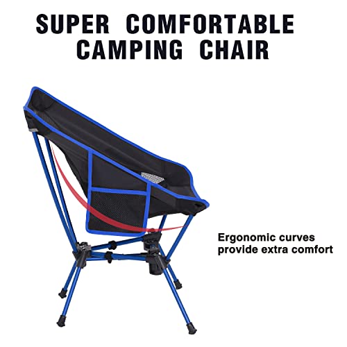 Moon Lence Compact Camping Chair Backpacking Chair - The 4Th Generation Small Folding Chair - Portable, Lightweight Chair For Hiking Mountaineering, Beach #TOP5