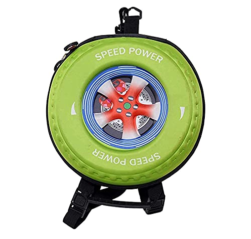 Crackles Tyre Shape Canvas School/Picnic Bag for Boys and Girls - Assorted Colors Medium Size Backpack for Kids