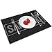 Sons of Anarchy Samcro Clean Manteles Individuales Simples para Mesa de Comedor Juego de 4 12x18 in