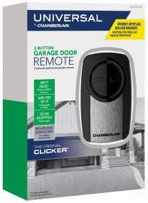 Chamberlain Group KLIK3U-SS Chamberlain 2-Button Garage Door Opener Remote With Visor Clip, Silver
