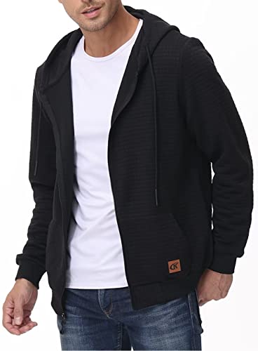 Men's Lightweight Zip-Up Hoodie with Kanga Pocket